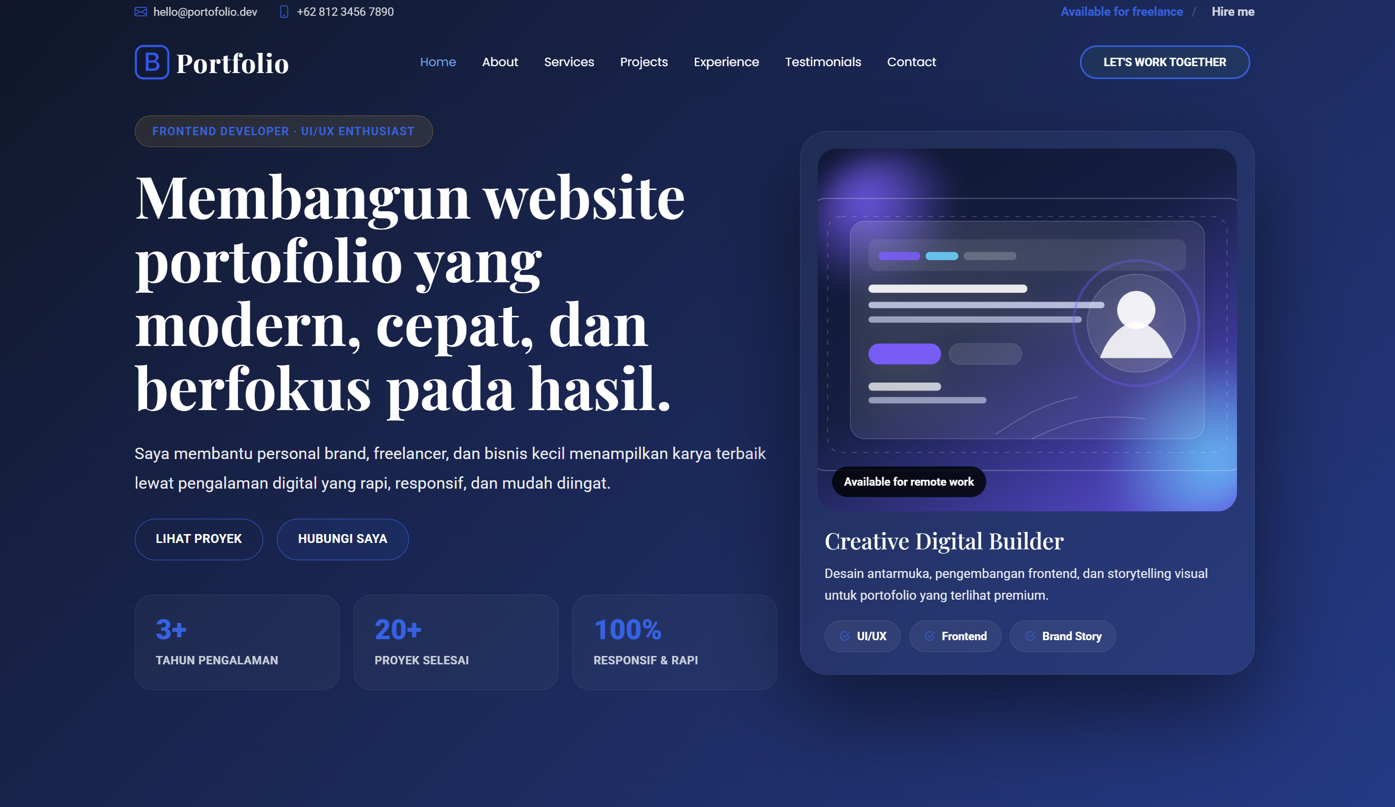 Landing Page Agensi Kreatif